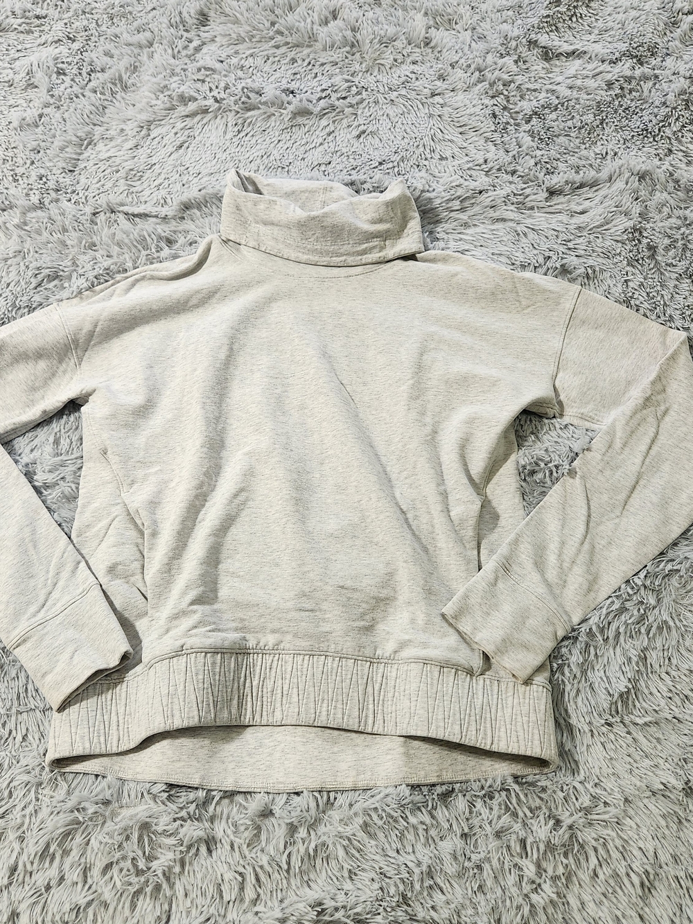 Lululemon Light Gray Turtleneck Sweatshirt
